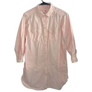 Pou Dou Dou Womens Size S Pink 3/4 Sleeve Button Shirt Dress Japanese kawaii